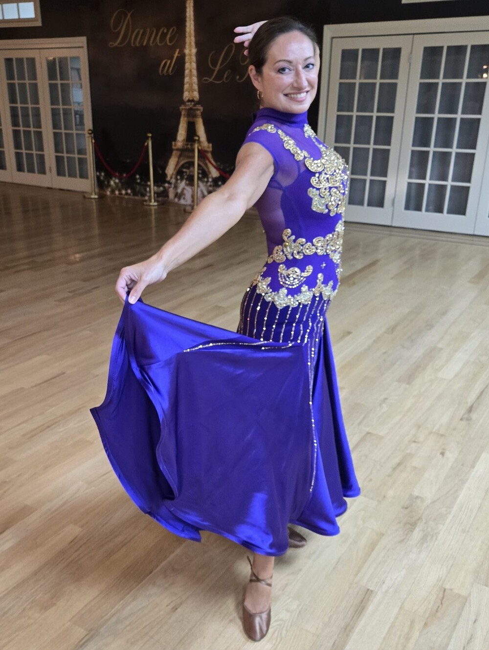 JORDY Beautiful Purple Ballroom Dance Dress